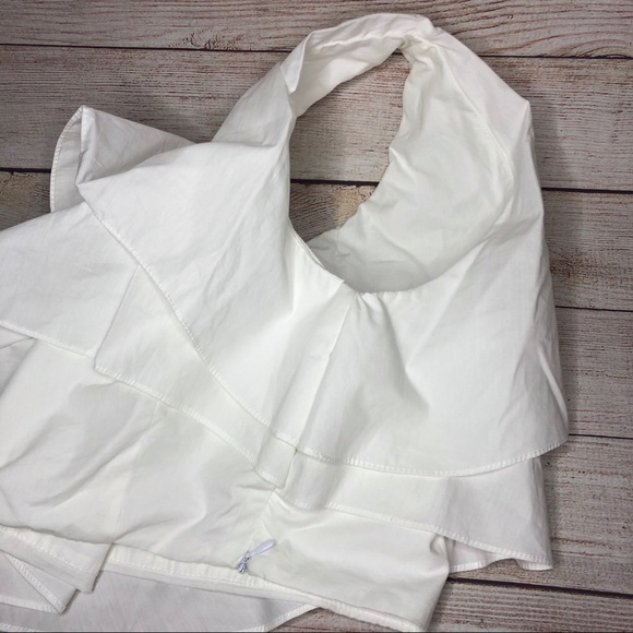 Zara Ruffle One Shoulder Crop Top - Picture 6 of 7